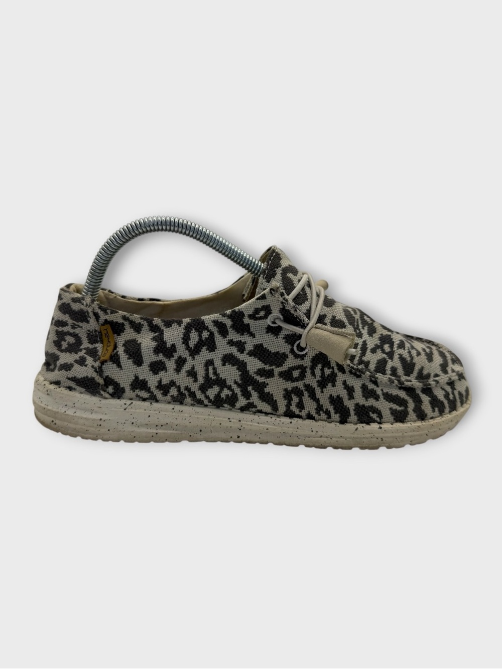 Hey Dude Wendy Woven Cheetah Grey Women’s Size 9 Fair Condition